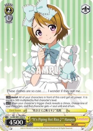 "It's Piping Hot Rice~" Hanayo (LL/EN-W01-032 U) - Love Live! DX