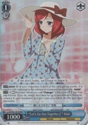 "Let's Go Out Together~" Maki (RRR) (LL/EN-W01-091R RRR) - Love Live! DX