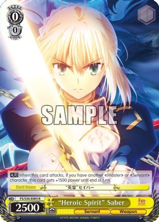 "Heroic Spirit" Saber (SR) (FS/S34-E005S SR) - Fate/stay night [Unlimited Blade Works]