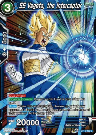 SS Vegeta, the Interceptor (BT16-030) [Realm of the Gods] Parallel Foil