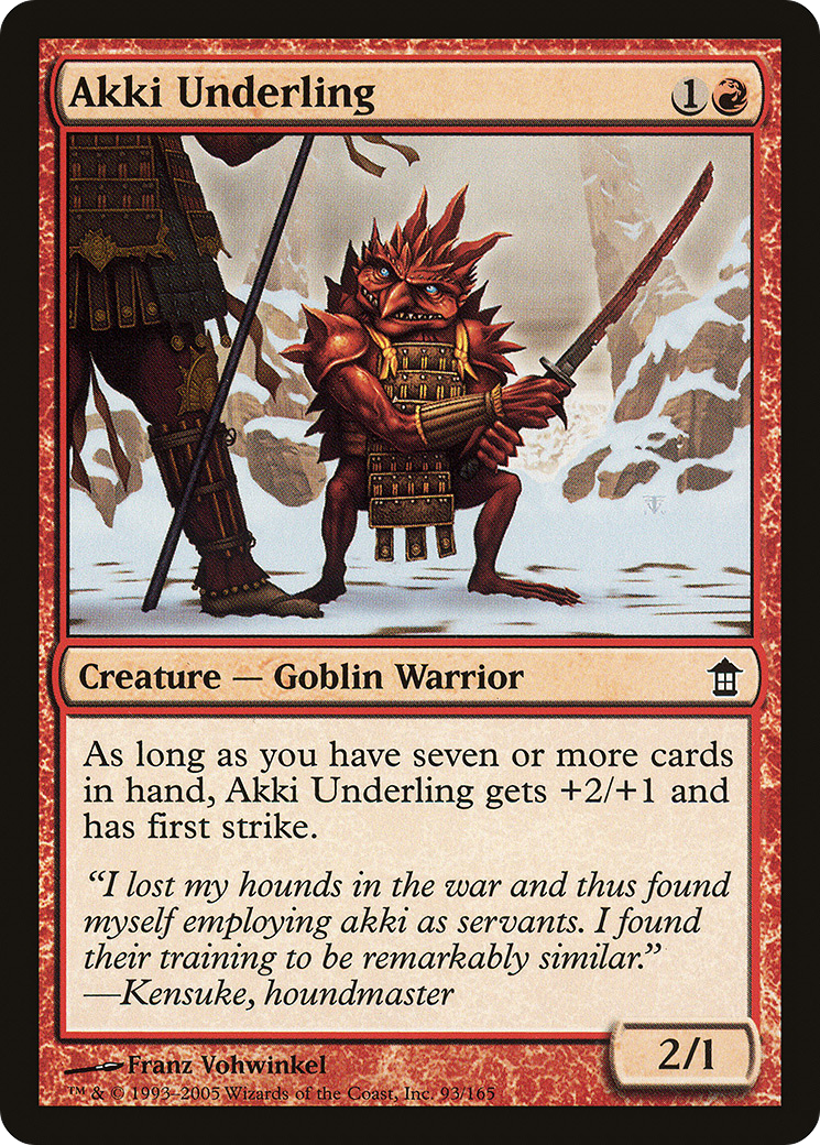 Akki Underling (SOK-093) - Saviors of Kamigawa Foil