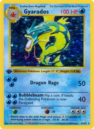 Gyarados 006/102 - Base Set Shadowless