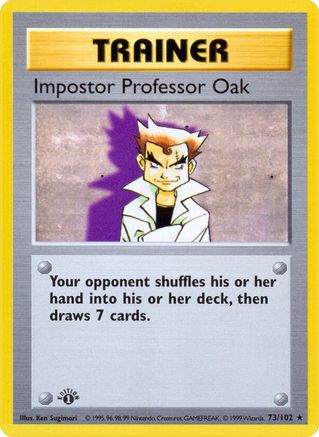 Impostor Professor Oak 073/102 - Base Set Shadowless Unlimited