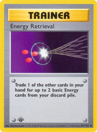 Energy Retrieval 081/102 - Base Set Shadowless Unlimited