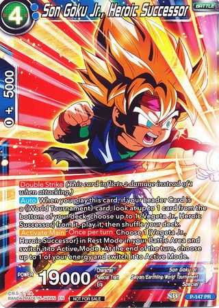 Son Goku Jr., Heroic Successor (Power Booster) (P-147) [Promotion Cards] Parallel Foil