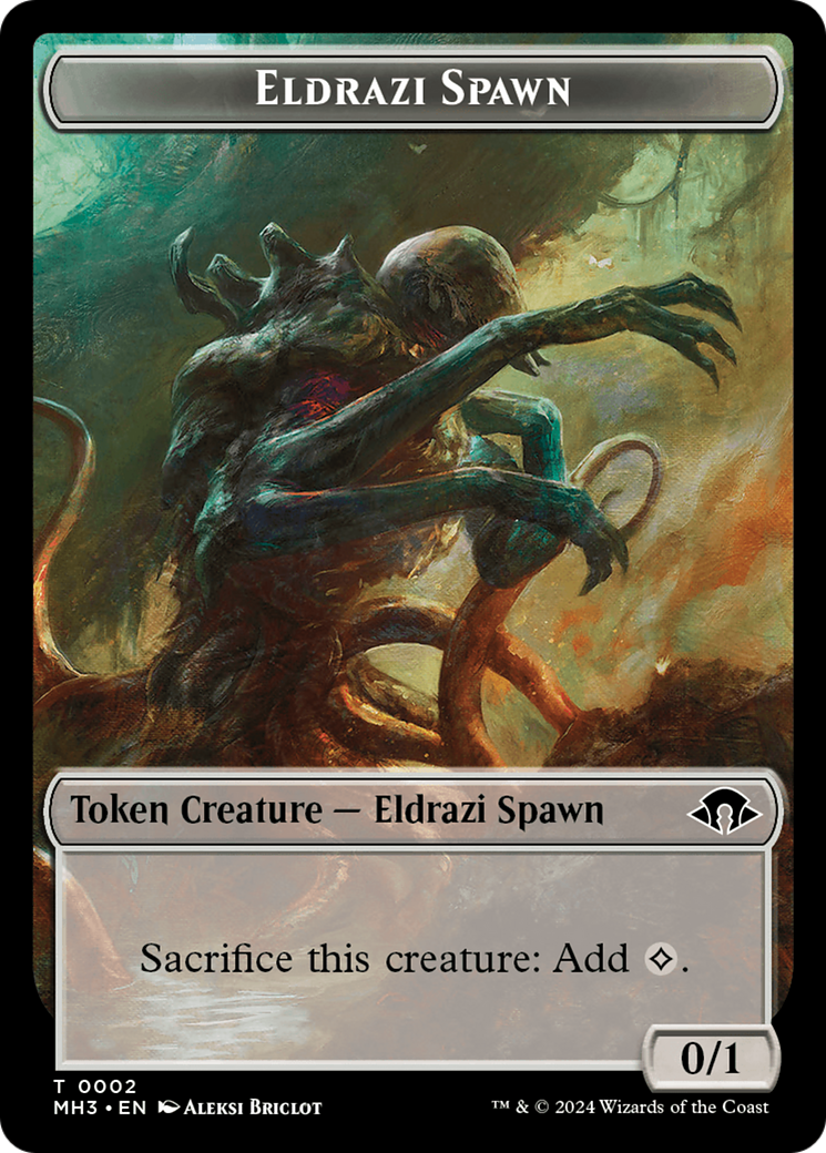 Eldrazi Spawn // Phyrexian Golem Double-Sided Token [Modern Horizons 3 Tokens]