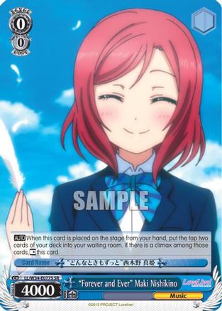 "Forever and Ever" Maki Nishikino (SR) (LL/W34-E077S SR) - Love Live! Vol. 2
