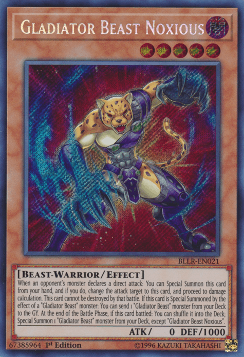 Gladiator Beast Noxious [BLLR-EN021] Secret Rare - Josh's Cards