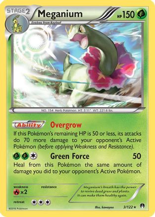 Meganium 003/122 - XY  BREAKpoint Reverse Holofoil