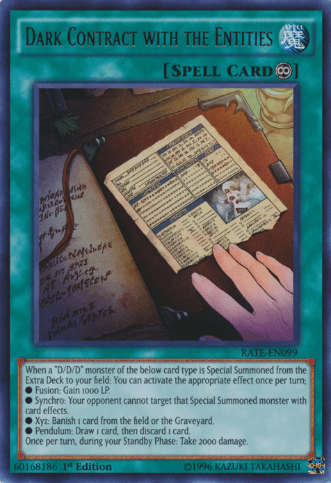 Dark Contract with the Entities [RATE-EN099] Ultra Rare - Josh's Cards