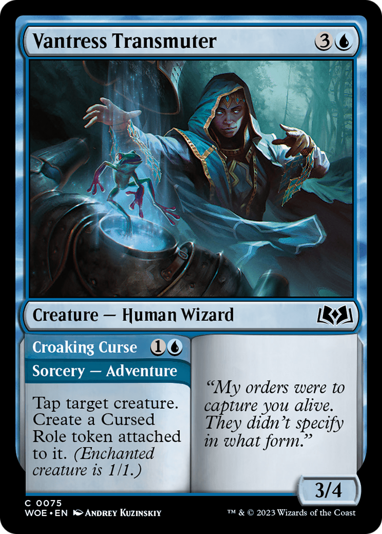 Vantress Transmuter // Croaking Curse (WOE-075) - Wilds of Eldraine