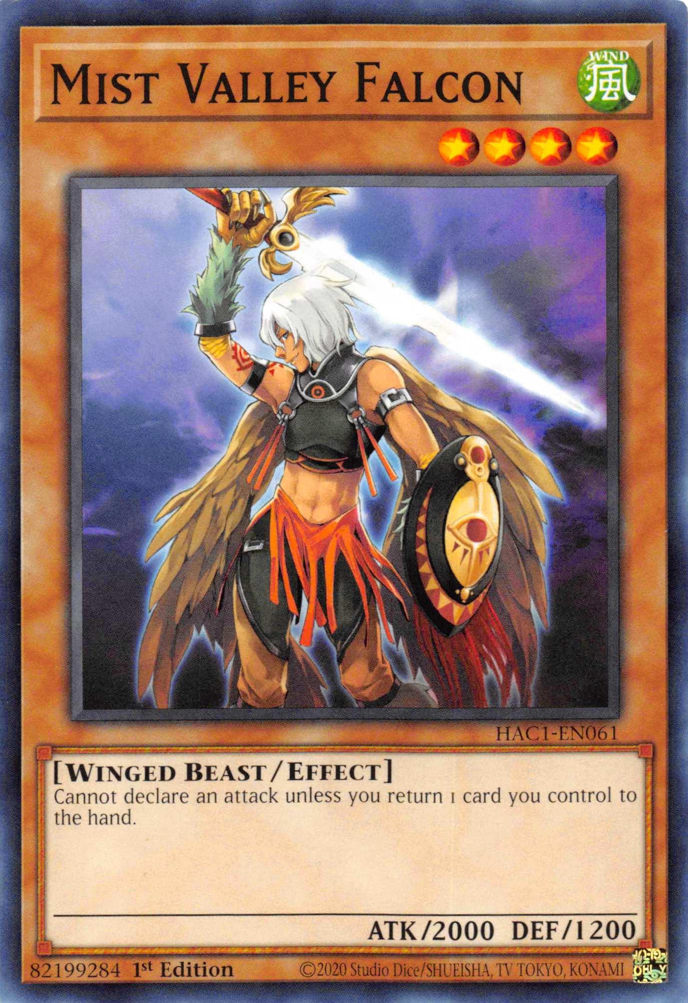 Mist Valley Falcon [HAC1-EN061] Common - Josh's Cards