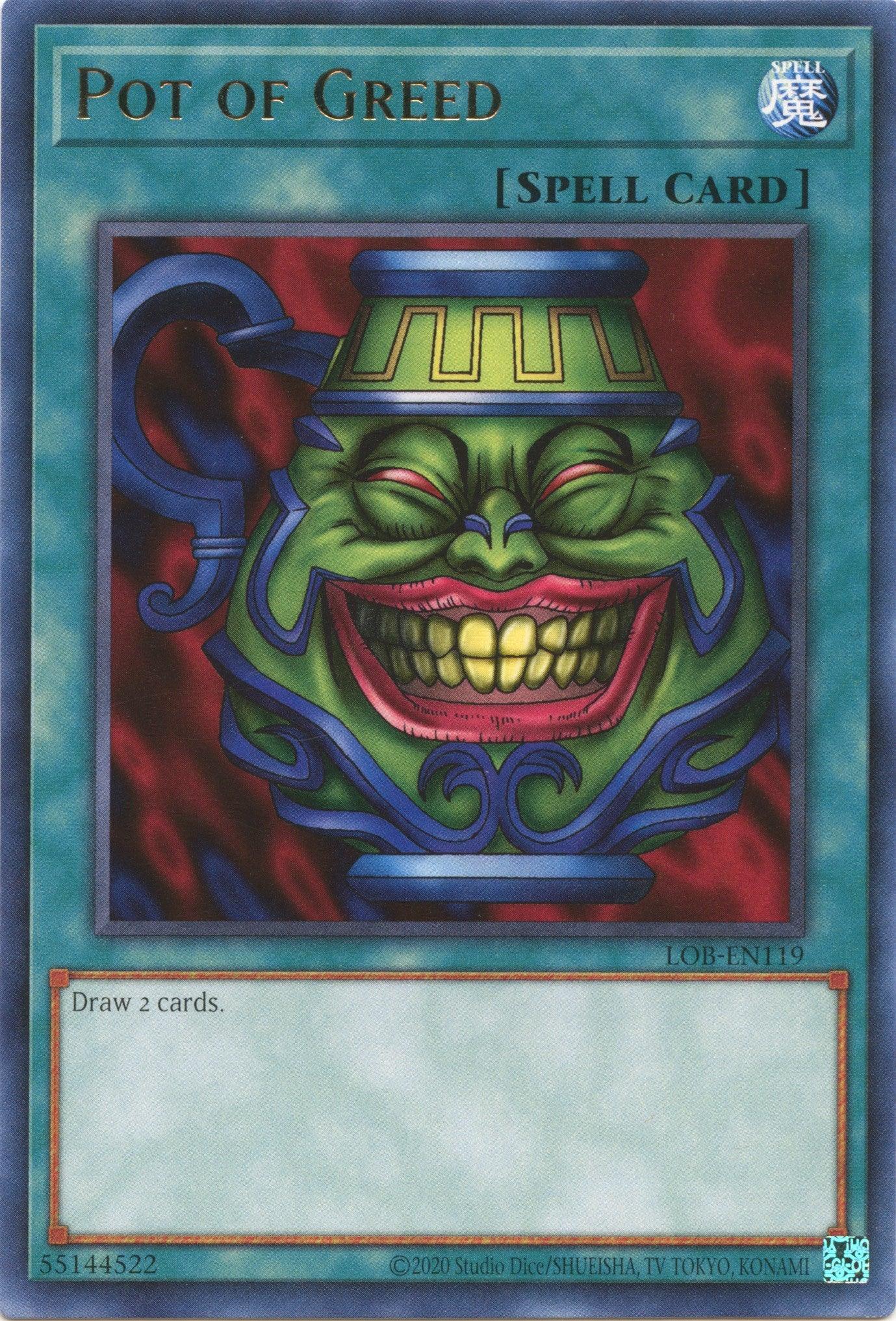 Pot of Greed (25th Anniversary) [LOB-EN119] Rare - Josh's Cards