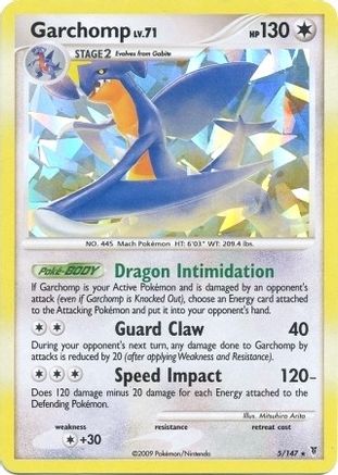 Garchomp (Cracked Ice Holo) 005/147 - Deck Exclusives Holofoil