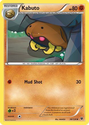 Kabuto 038/124 - XY  Fates Collide Reverse Holofoil