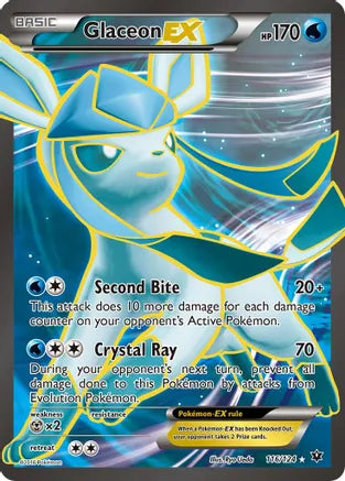 Pokemon: Glaceon EX Fates Collide 116/124 - Moderate Play