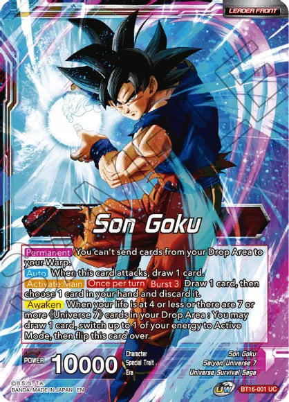 Son Goku // Son Goku, Supreme Warrior (BT16-001) [Realm of the Gods] Parallel Foil