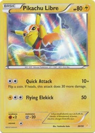 Pikachu Libre (Holo) 030/30 - XY Trainer Kit Pikachu Libre & Suicune Holofoil