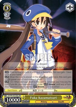 Fuka Kazamatsuri (DG/EN-S03-E001 RR) - Disgaea