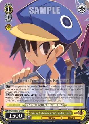 Prinny X-Terminators' Leader, Fuka (DG/EN-S03-E004 R) - Disgaea