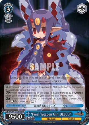 "Final Weapon Girl DESCO" (DG/EN-S03-E133 RR) - Disgaea
