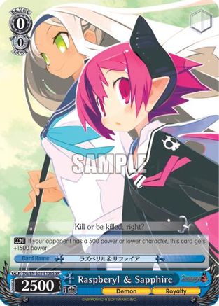 Raspberyl & Sapphire (SR) (DG/EN-S03-E139S SR) - Disgaea