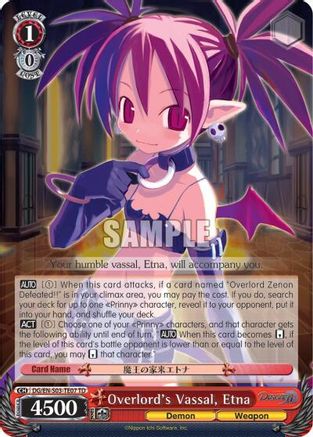 Overlord's Vassal, Etna (DG/EN-S03-TE07 TD) - Disgaea