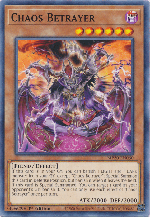 Chaos Betrayer [MP20-EN060] Common - Josh's Cards