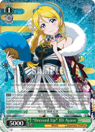 "Dressed Up" Eli Ayase (RRR) (LL/EN-W02-E014R RRR) - Love Live! DX Vol.2