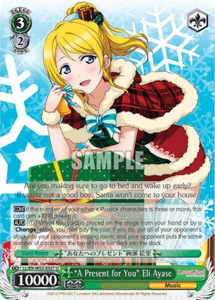"A Present for You" Eli Ayase (LL/EN-W02-E027 U) - Love Live! DX Vol.2