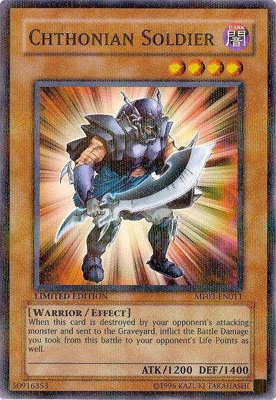 Chthonian Soldier [MF03-EN011] Parallel Rare - Josh's Cards