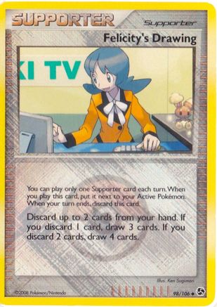 Felicity's Drawing (League Promo) 098/106 - League & Championship Cards Reverse Holofoil