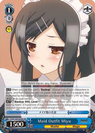 Maid Outfit Miyu (SR) (PI/EN-S04-E039S SR) - Fate/kaleid liner PRISMA ILLYA DX
