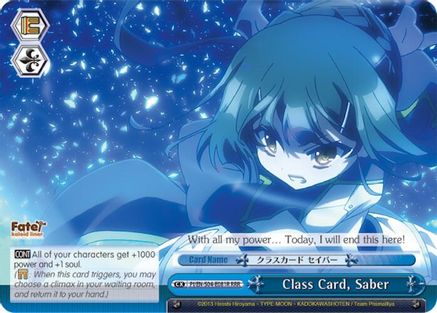 Class Card, Saber (RRR) (PI/EN-S04-E081R RRR) - Fate/kaleid liner PRISMA ILLYA DX