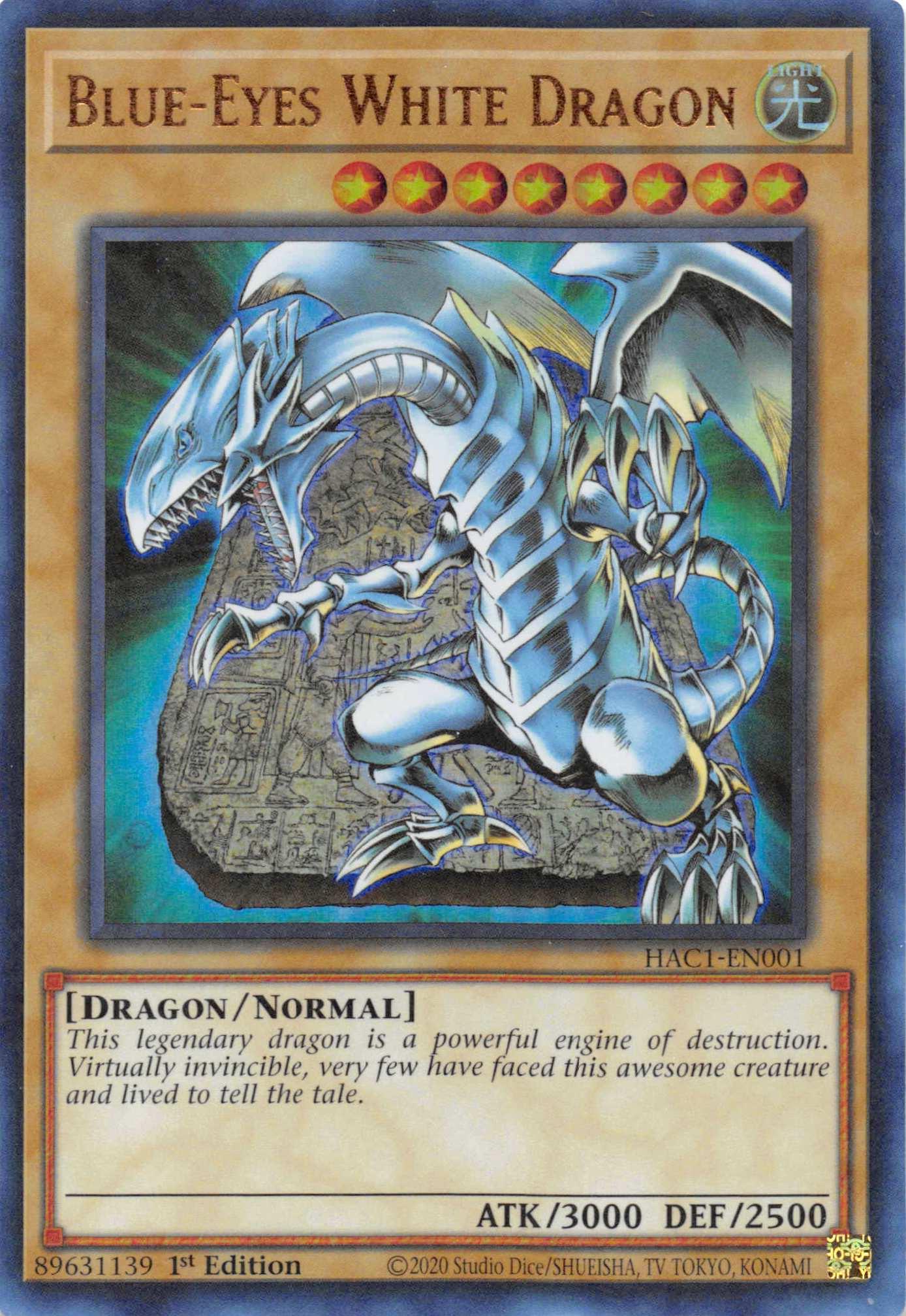 Blue-Eyes White Dragon (Duel Terminal) [HAC1-EN001] Parallel Rare - Josh's Cards