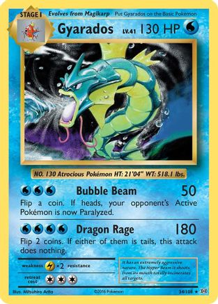 Gyarados 034/108 - XY  Evolutions Reverse Holofoil