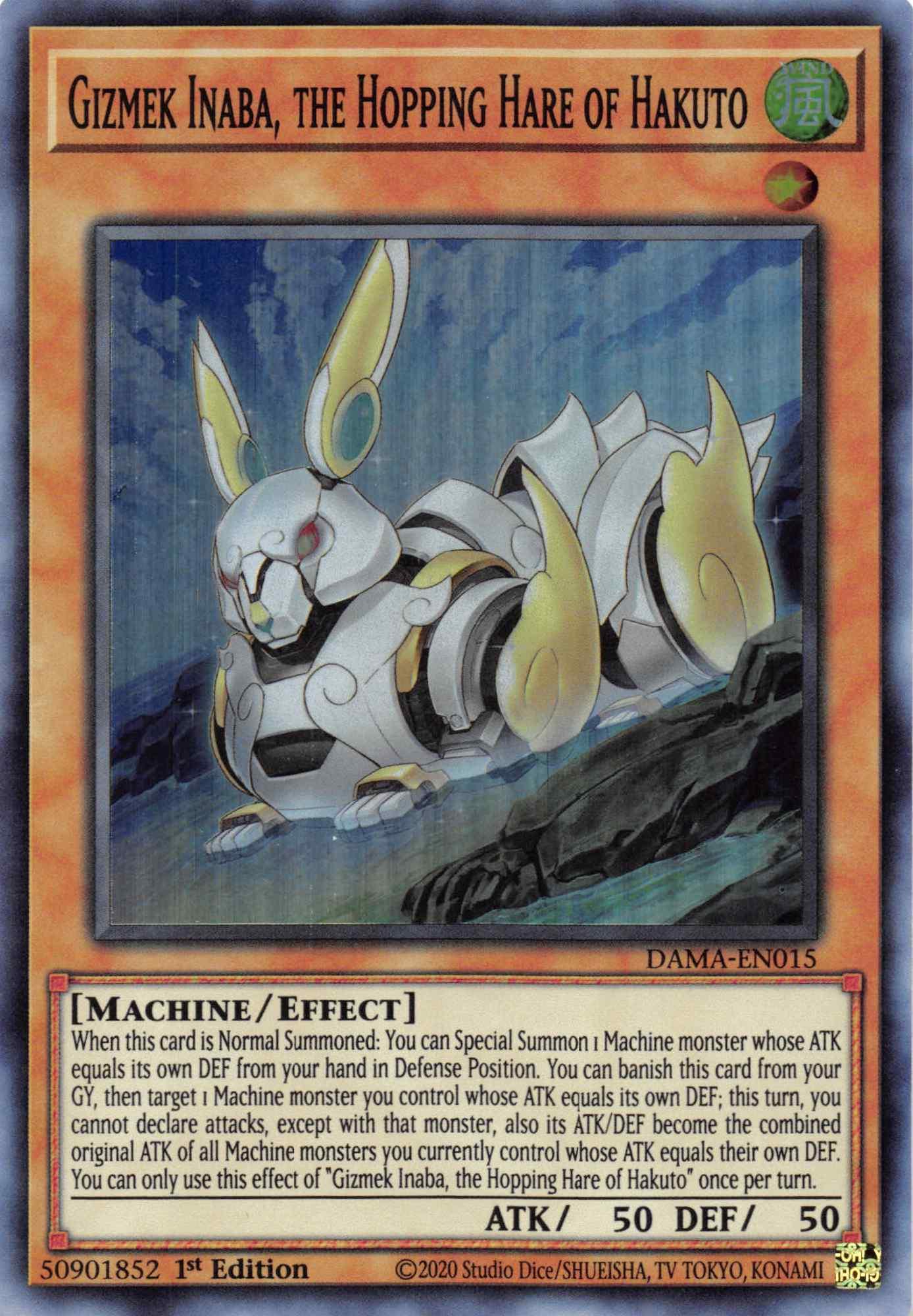 Gizmek Inaba, the Hopping Hare of Hakuto [DAMA-EN015] Super Rare - Josh's Cards