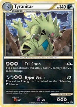 Pokemon: Tyranitar Deck Exclusive Cosmos Holo 26/95- Light Play