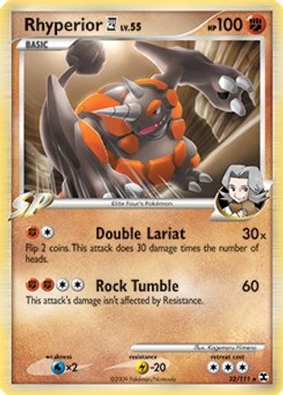 Rhyperior E4 (DPPt Rising Rivals) 032/111 - Deck Exclusives Holofoil