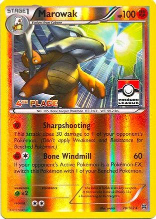 Marowak 078/162 - League & Championship Cards - Reverse Holofoil