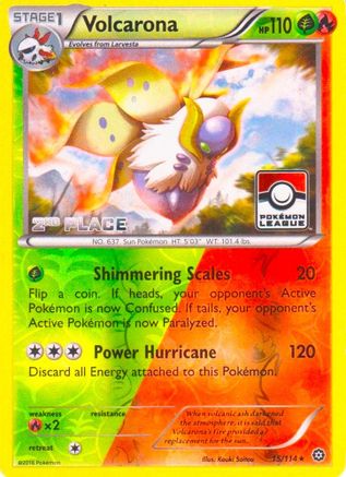 Volcarona 015/114 - League & Championship Cards - Reverse Holofoil