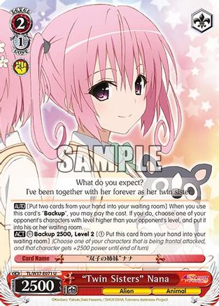 "Twin Sisters" Nana (TL/W37-E071 U) - To Loveru Darkness 2nd