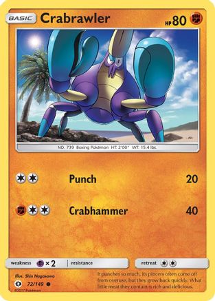 Crabrawler 072/149 - SM Base Set Reverse Holofoil