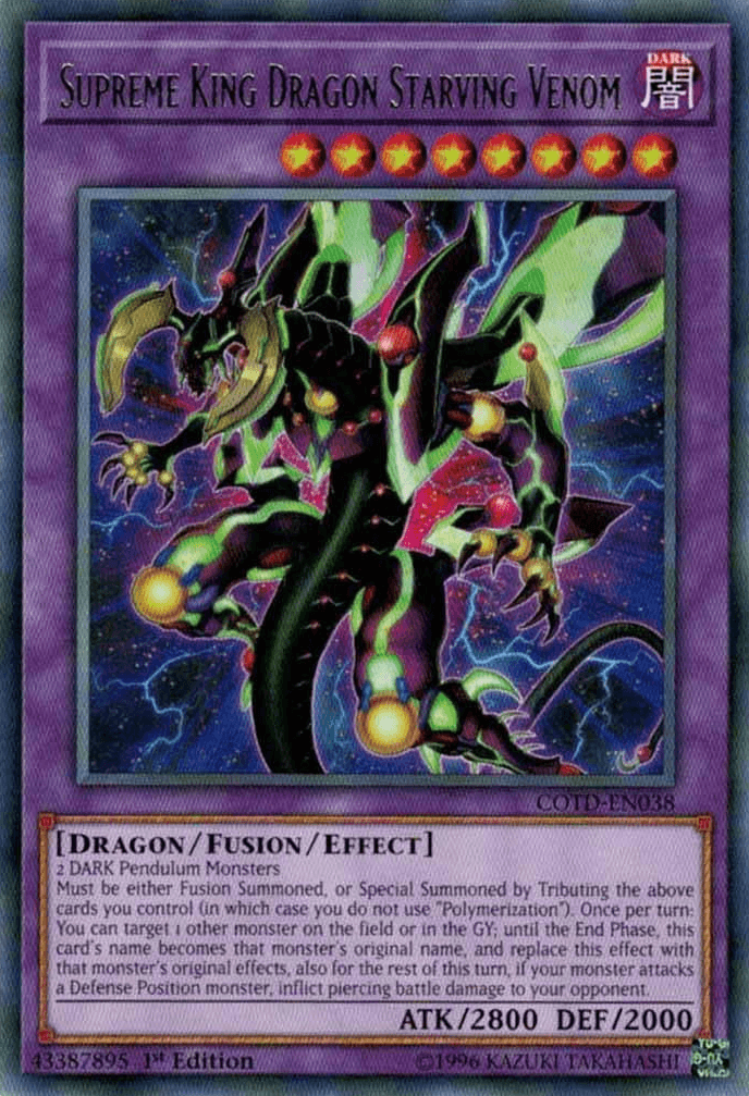 Supreme King Dragon Starving Venom [COTD-EN038] Rare - Josh's Cards