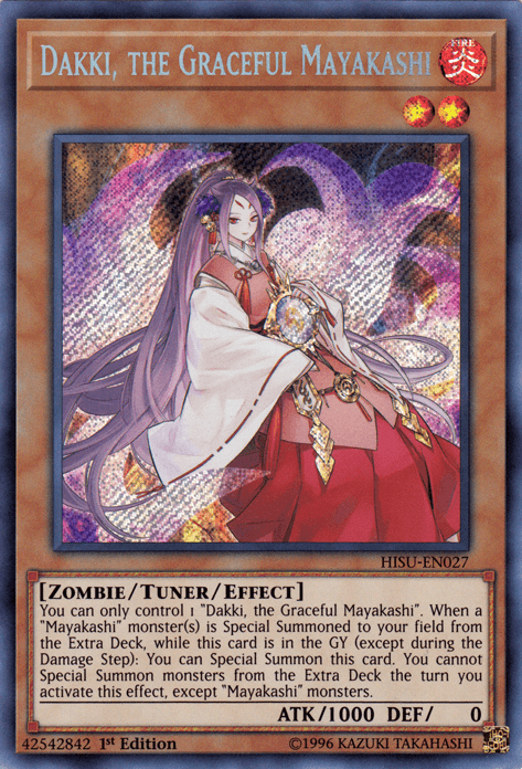 Dakki, the Graceful Mayakashi [HISU-EN027] Secret Rare - Josh's Cards