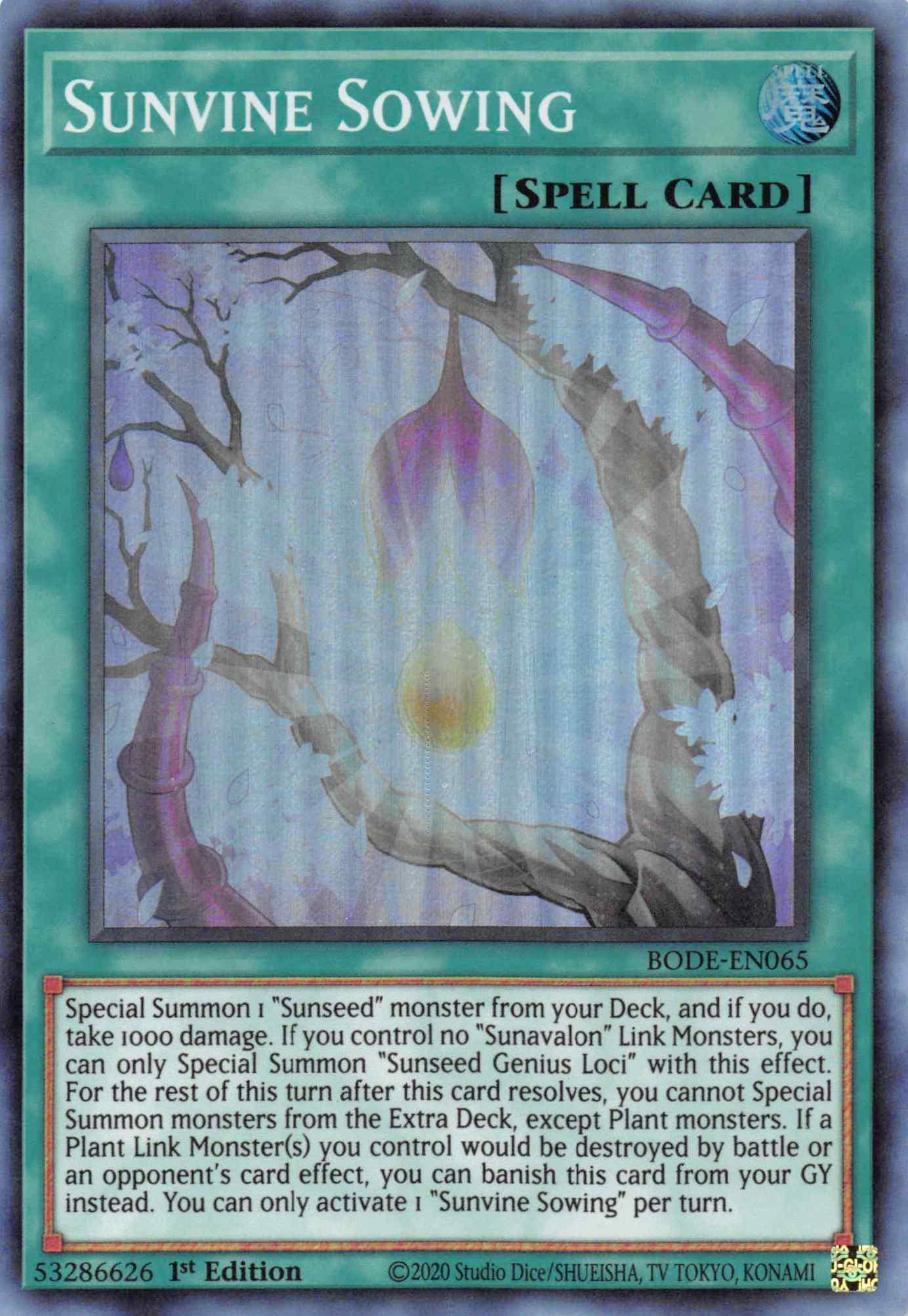 Sunvine Sowing [BODE-EN065] Super Rare - Josh's Cards