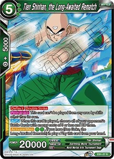 Tien Shinhan, the Long-Awaited Rematch (EB1-027) [Battle Evolution Booster] Parallel Foil
