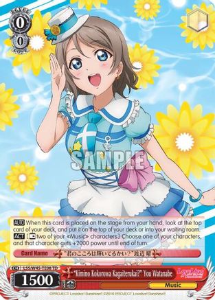 "Kimino Kokorowa Kagaiterukai?" You Watanabe (LSS/W45-TE08 TD) - Love Live! Sunshine!!