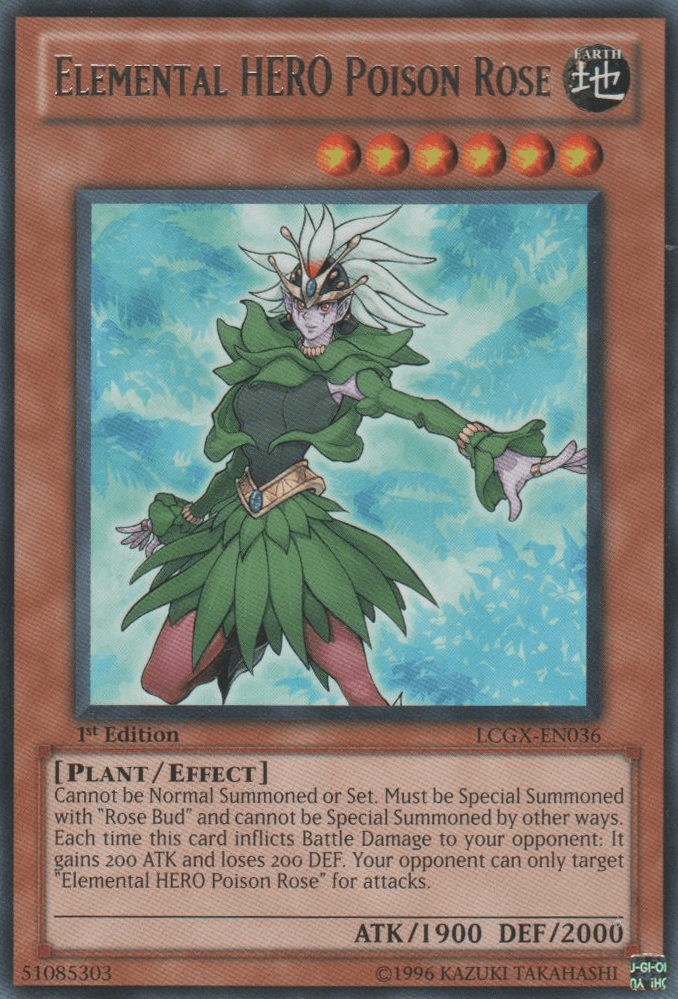 Elemental HERO Poison Rose [LCGX-EN036] Rare - Josh's Cards