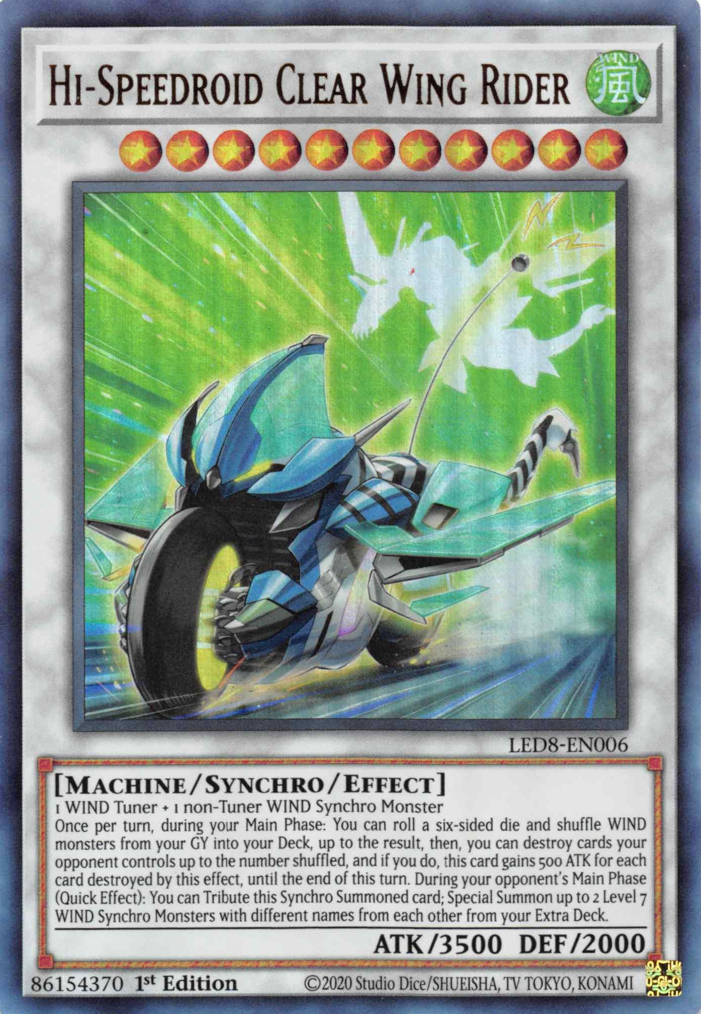 Hi-Speedroid Clear Wing Rider [LED8-EN006] Ultra Rare - Josh's Cards